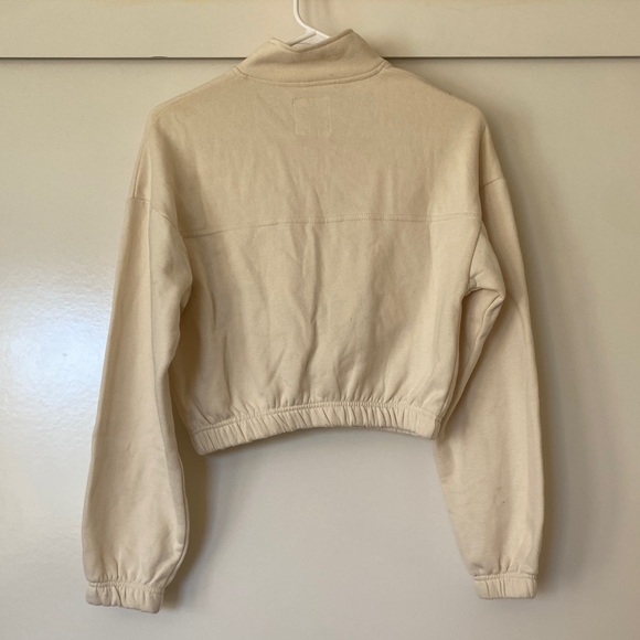 RSQ Cream Quarter-Zip Cropped Sweater - Picture 5 of 6